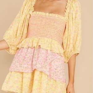 ⭐️⭐️ LOVESHACKFANCY Shaw Dress Chateau Rose MEDIUM